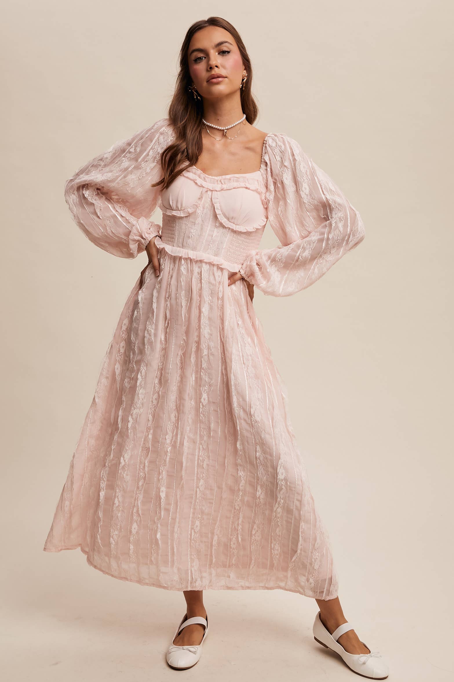 Listicle - Wholesale Dress - Women's - Romantic Lace Midi Dress21