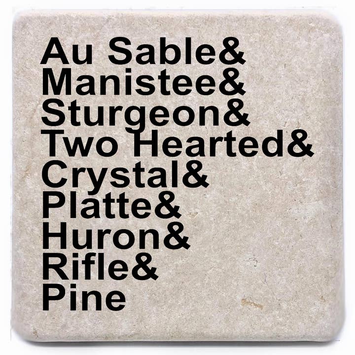 Bucket List Rivers Coaster for wholesale by Noomoon