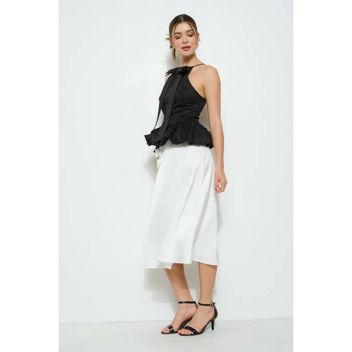 INA - Wholesale Blouse - Women's - Sleeveless Front Bow Detail Bubble Hem Top19