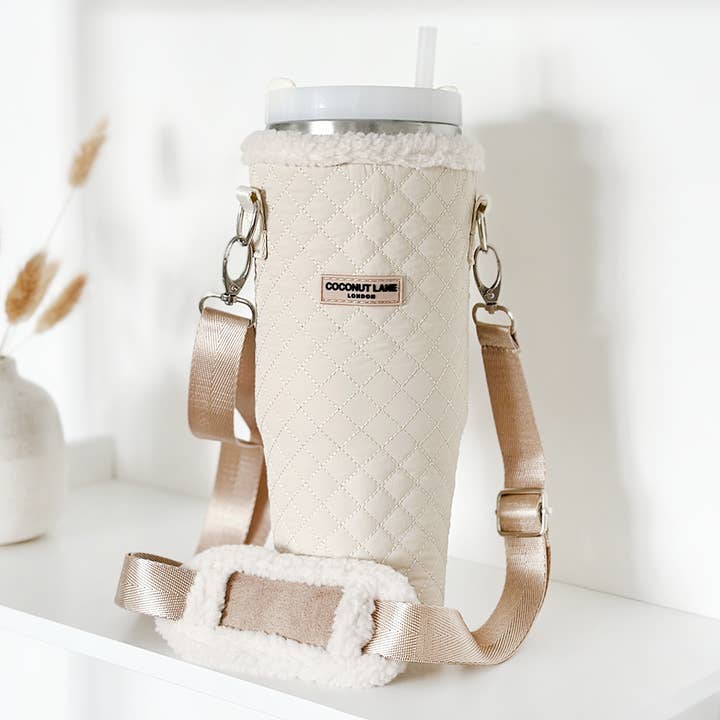 Cocopup London - Wholesale Crossbody Bag - Women's - Quilted Cream Tumbler Carry Case by Coconut Lane