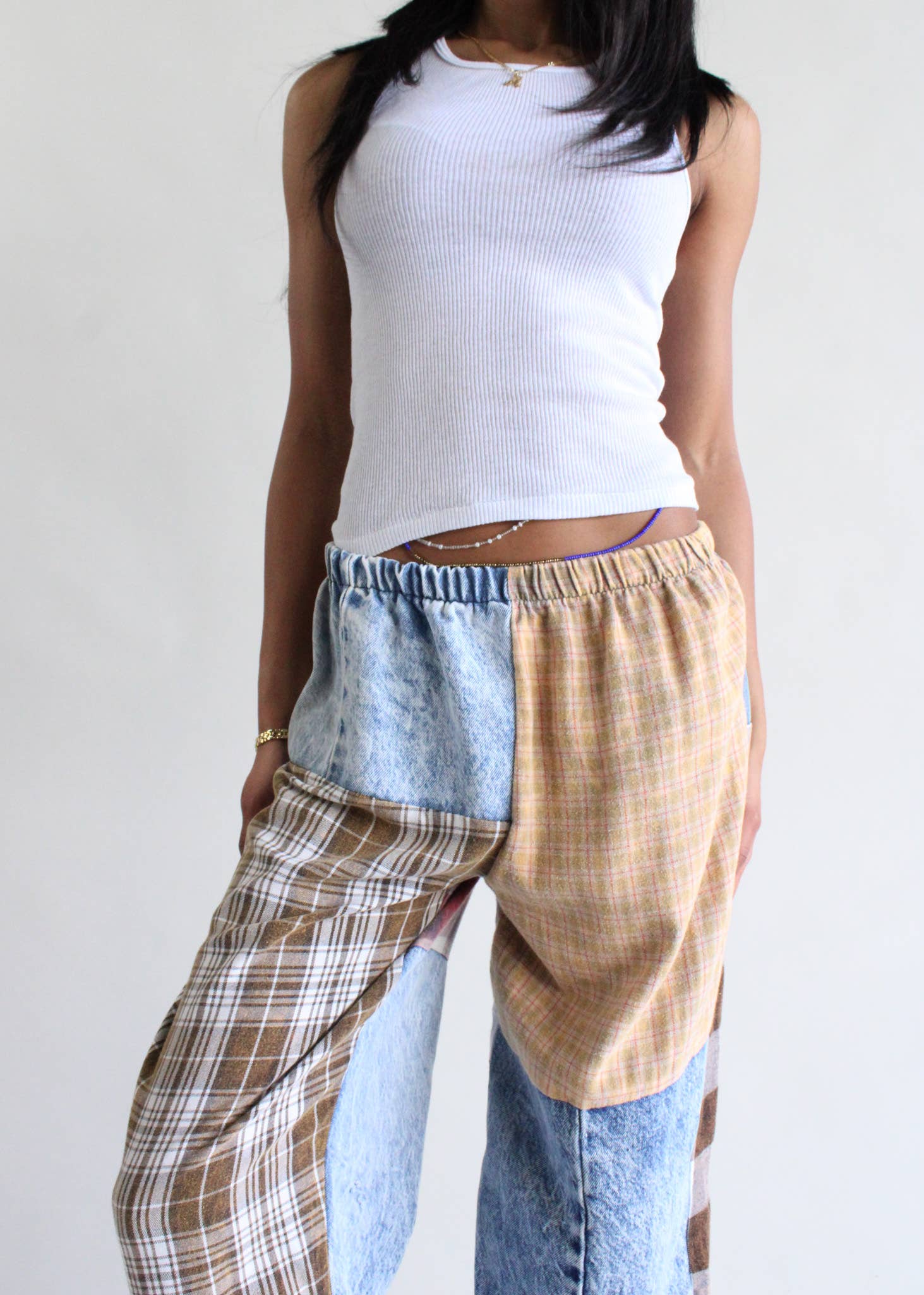 American Recycled Clothing - Wholesale Pants - Women's - Flannel & Denim Combo Pants Bundle13