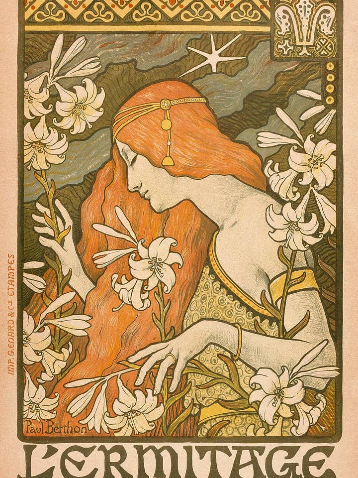 L'Ermitage by Paul Berthon - 1897 for wholesale by Flashback Shop