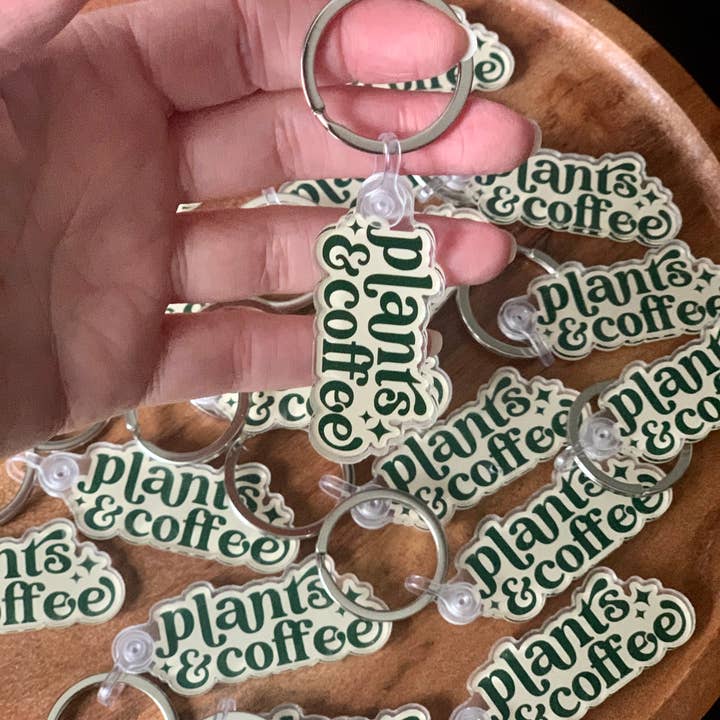 Axle Rose Co - Wholesale Keychain - Women's - Plants & Coffee Keychain