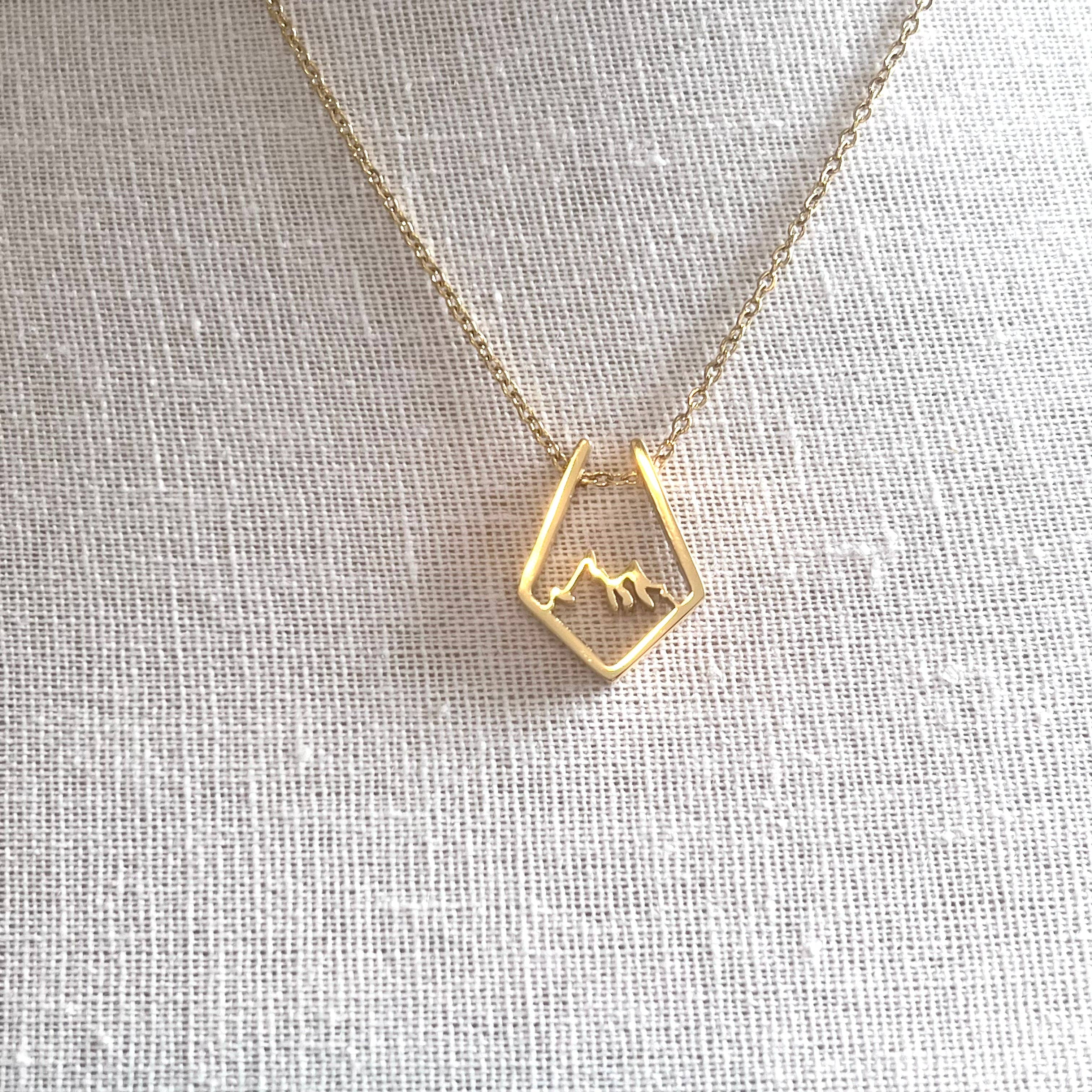 Royce and Oak - Wholesale Pendant/Charm Necklace - Rhombus Mountain Necklace0