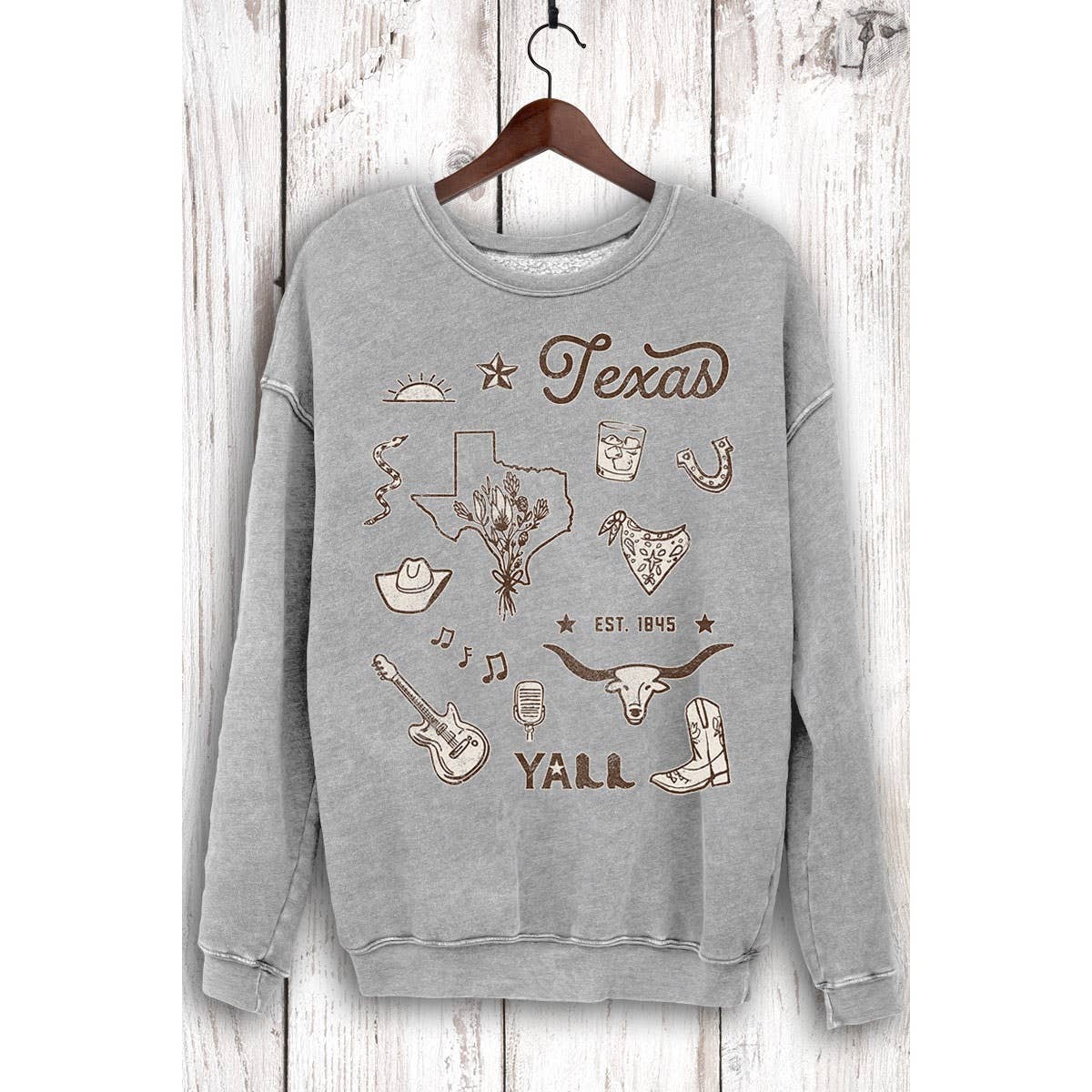 HRTandLUV - Vente Sweat-shirt – femme - SWEATSHIRTS MINÉRAUX TEXAS YALL8