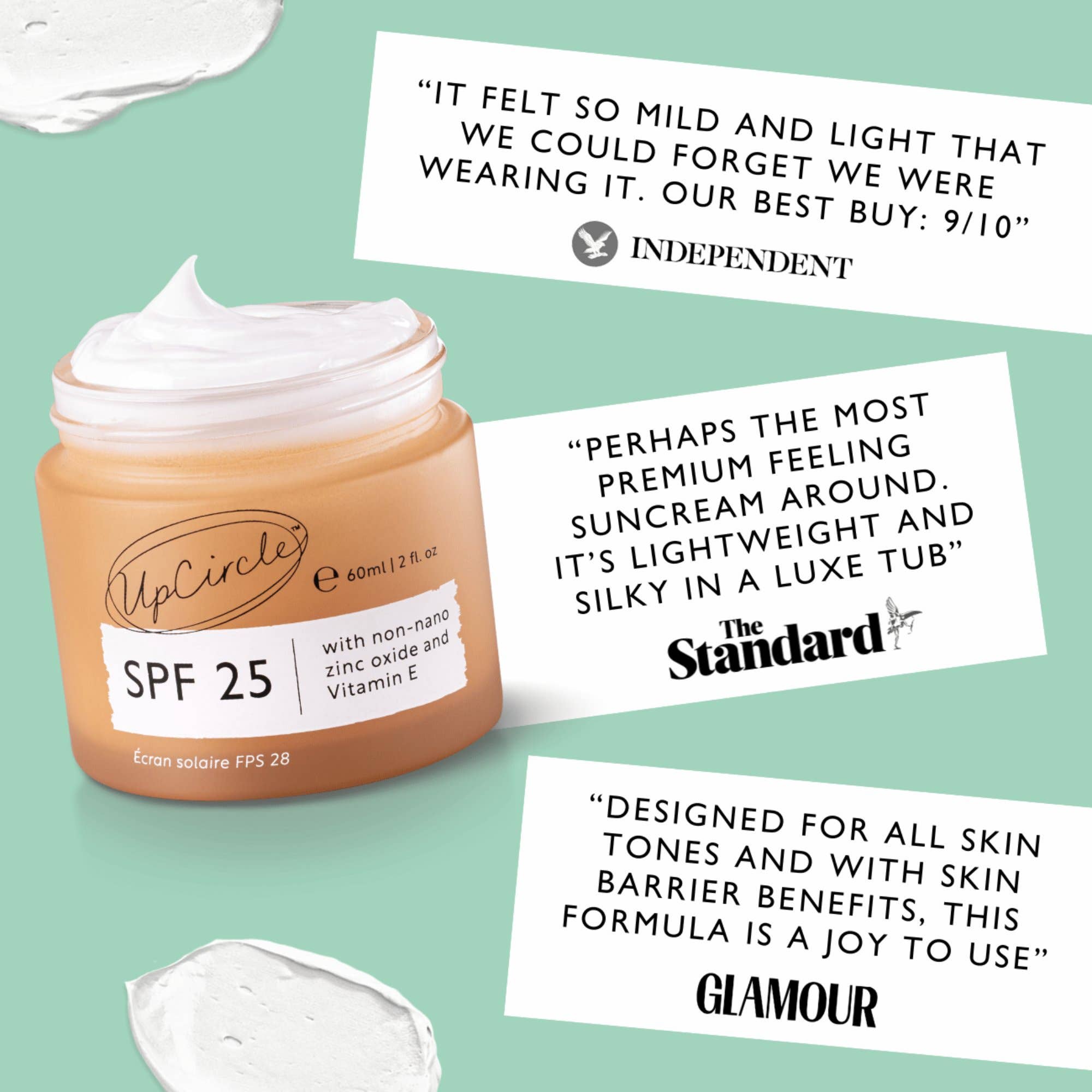 UpCircle Beauty UK - Wholesale Sunscreen - SPF 25 Mineral Sunscreen Reef Safe Vegan Eco Beach Cream3