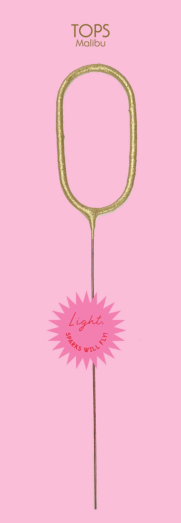 TOPS Malibu - Wholesale Sterretje - Grande 12" Gold Number Sparkler Wand-kaart - Eenpersoons0