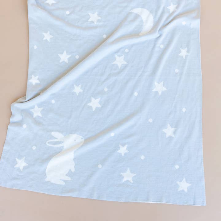 The Blueberry Hill - Wholesale Bedding Blanket - Kids & Baby - Set Star Moon Bunny Blanket Lovey Gift Baby Shower Organic4