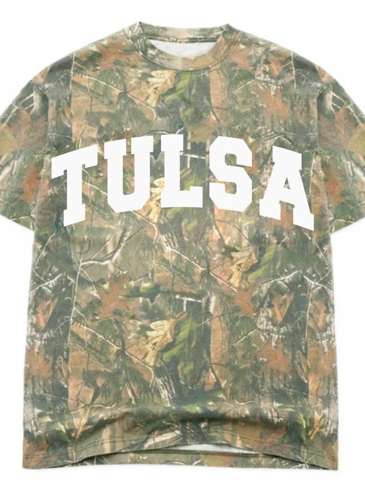 Tulsa Filled Gault Camo Tee for wholesale by LivyLu