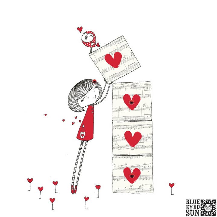 Heart Blocks - Doodle Girl for wholesale by Blue Eyed Sun