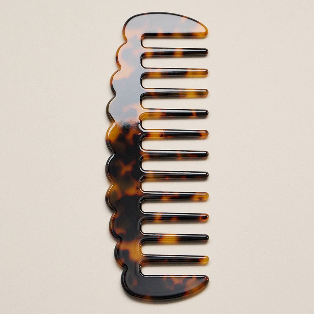 Sensibling Corp. - Wholesale Hair Brush/Comb - Celluloid Acetate Scallop Edge Detangling Hair Comb
6
