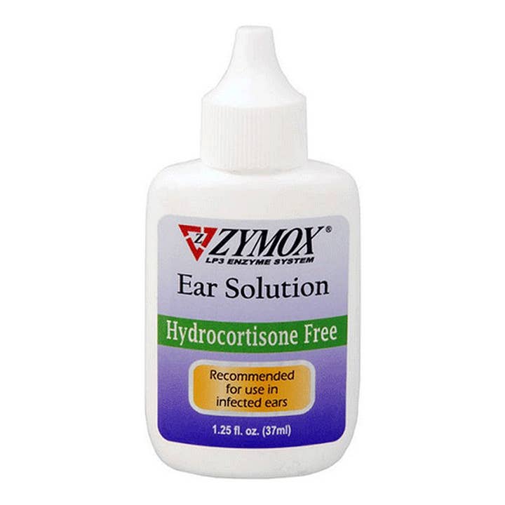 King Wholesale Pet Goods - Wholesale Pet Supplement - Cat/Dog - Zymox Ear Solution Hydrocortisone-Free 1.25oz