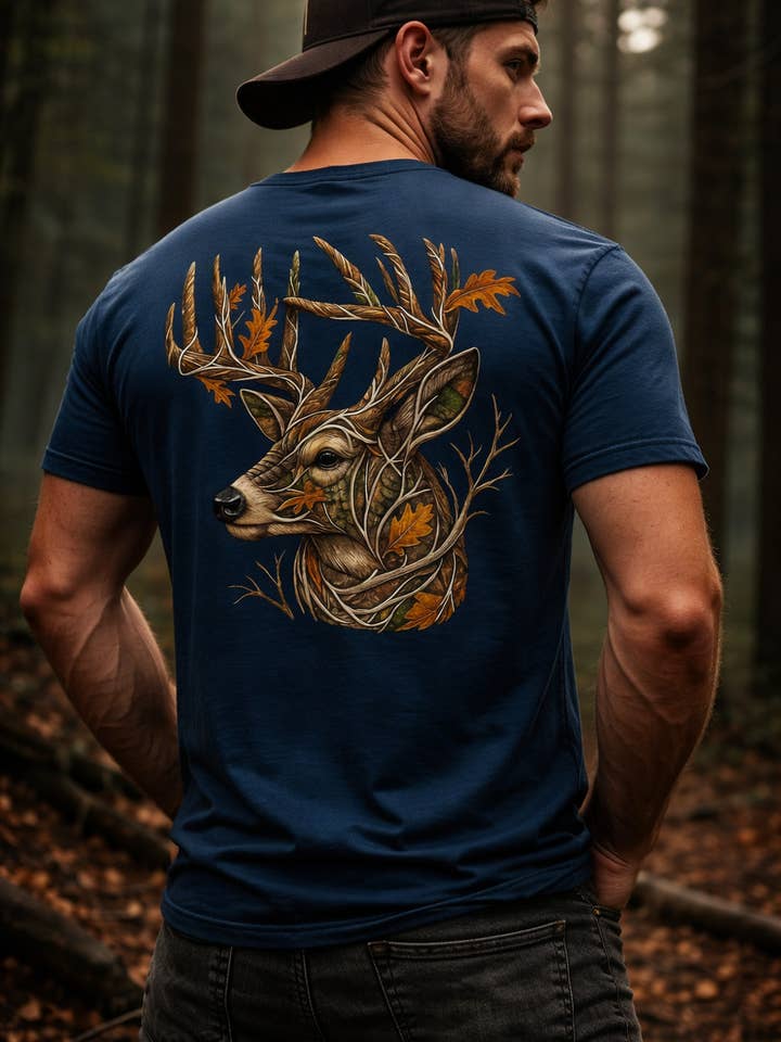 Georgia Camo Deer Head Tee Shirt for wholesale by River Tide Apparel