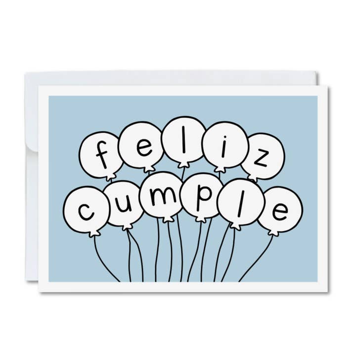 Farvelagte spanske fødselsdagskort, balloner for engroshandel hos Calamari Inc.