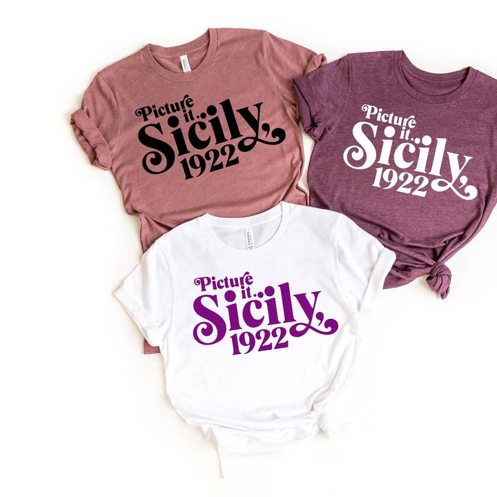 Bild det Sicilien 1922 skjorta, gyllene flickor skjorta, Gyllene flickor skjorta, Bo Golden Tee, Bo gyllene skjorta, Söt gyllene flickor skjorta för wholesale av PrimestoreUS