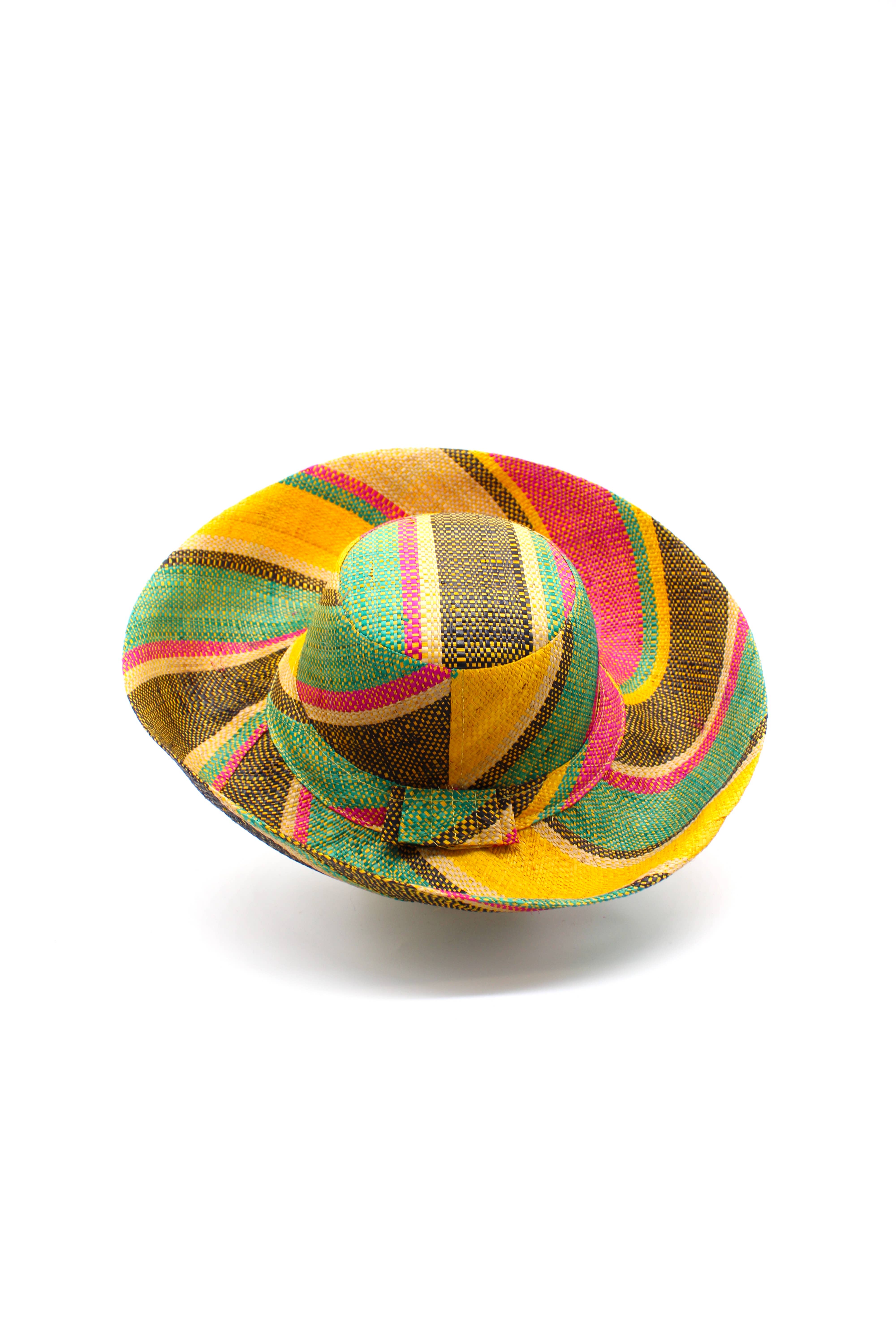 Shebobo - Vente Chapeau de paille – femme - Chapeaux de paille Shebobo Monica à larges bords rayés 13 cm et 18 cm pliables40