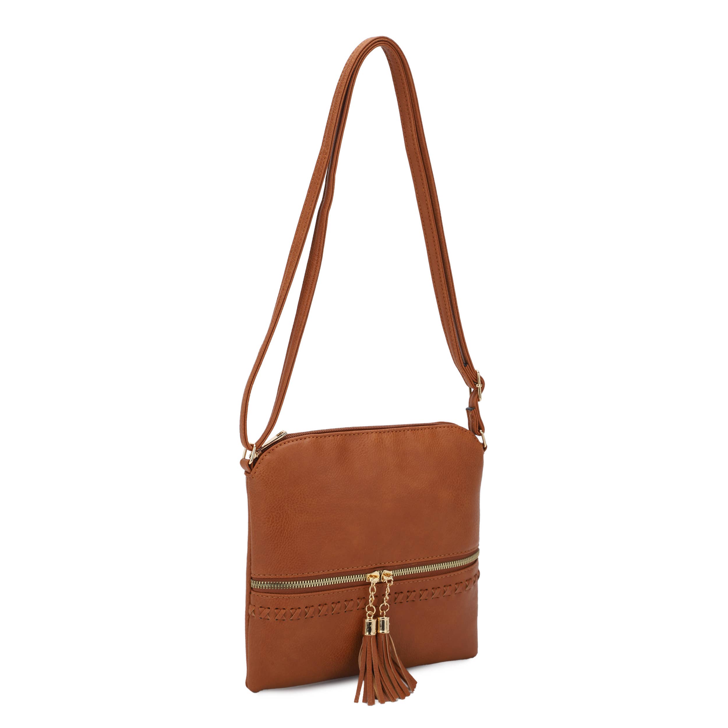 KAYLA+AVA - Wholesale Crossbodytas - Dames - JILLIAN CROSSBODY MET VLECHTWERK EN KWASTJE1