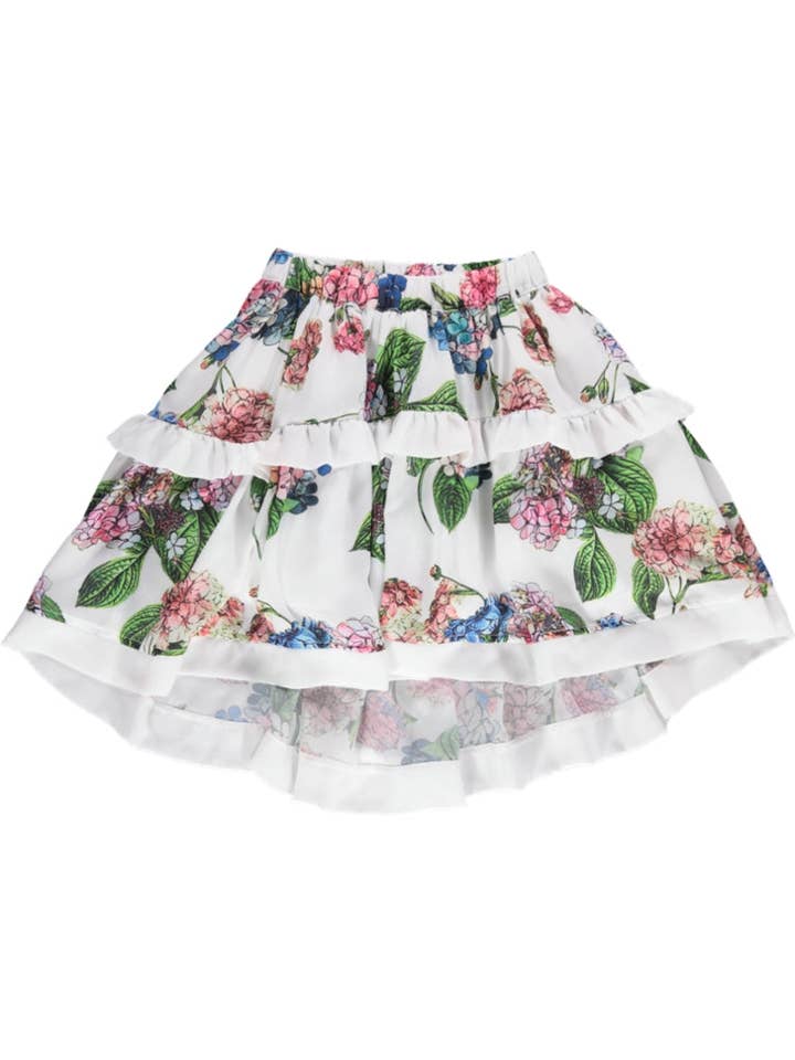 PS23S004007 - Witte mulletrok met bloemenprint voor wholesale door Piccola Speranza