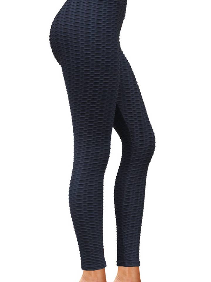 High Waist Luxury Scrunch Butt Lifting Black Leggings for wholesale by Comfy Forever