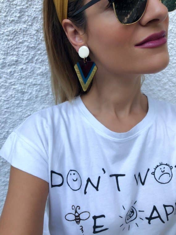 Christina Christi - Wholesale Clip-On Earrings - Clip On Earrings, Triangle Earrings, Geometric Earrings5