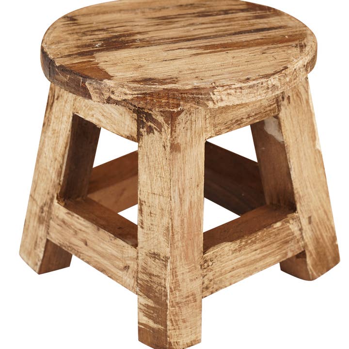 My Amigos Imports - Wholesale Stool - Farmhouse Reclaimed Wood Mini Stools-Stool-Home Decor-8x8 in4