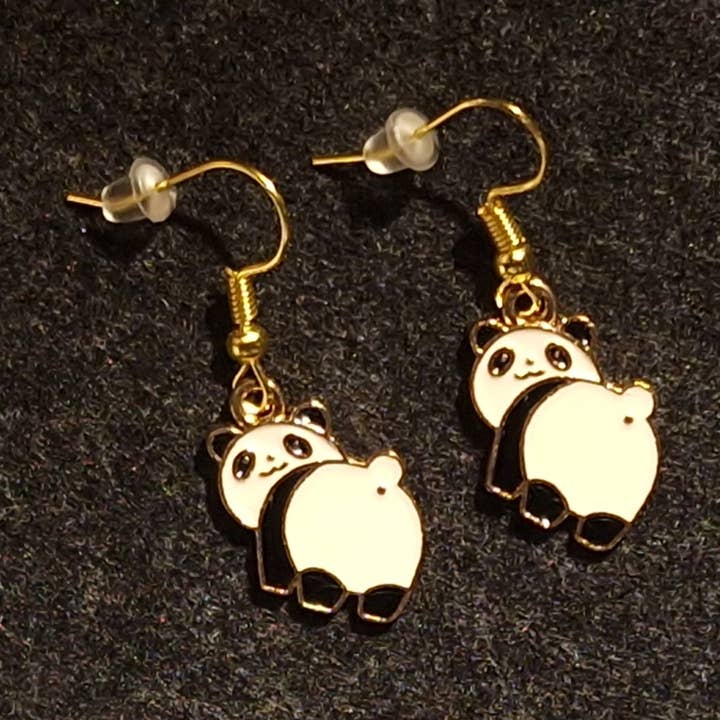 Boucles d'oreilles fesses de panda pour la vente par Animania