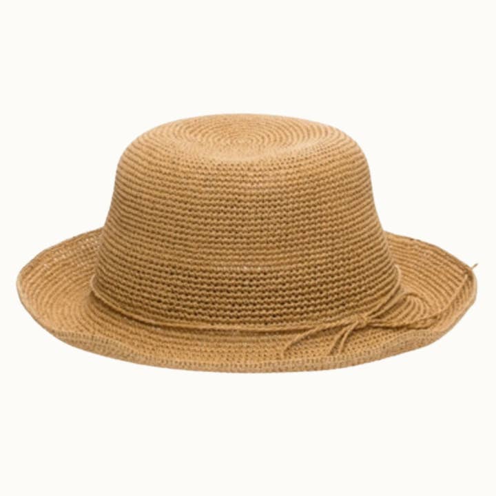 Olive & Pique - Wholesale Bucket Hat - Women's - Finely Crocheted Classic Straw Bucket Hat, Packable