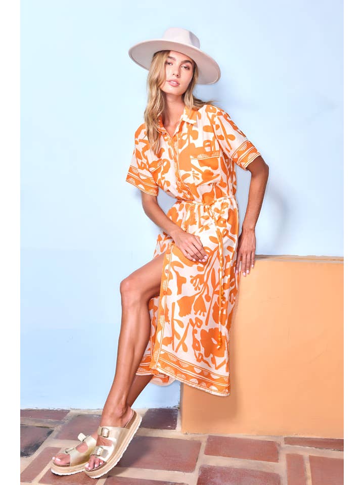 State of Georgia - Wholesale Dress – Women's - THE DESTINATION DRESS - SUNBURST ORANGE2