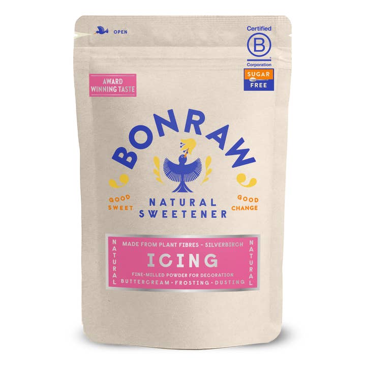 Bonraw Natural Sweetener Silver Birch Icing 500g x 10 for wholesale by Bonraw Foods
