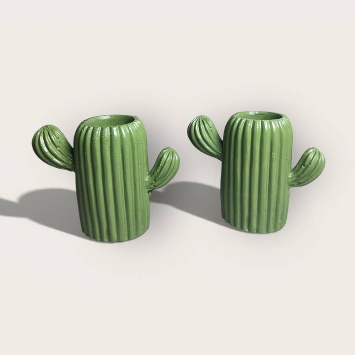 Organizzatore da scrivania in cemento con piante grasse occidentali Decorazione per la casa per la vendita all'ingrosso da parte di Fire and Moth Co