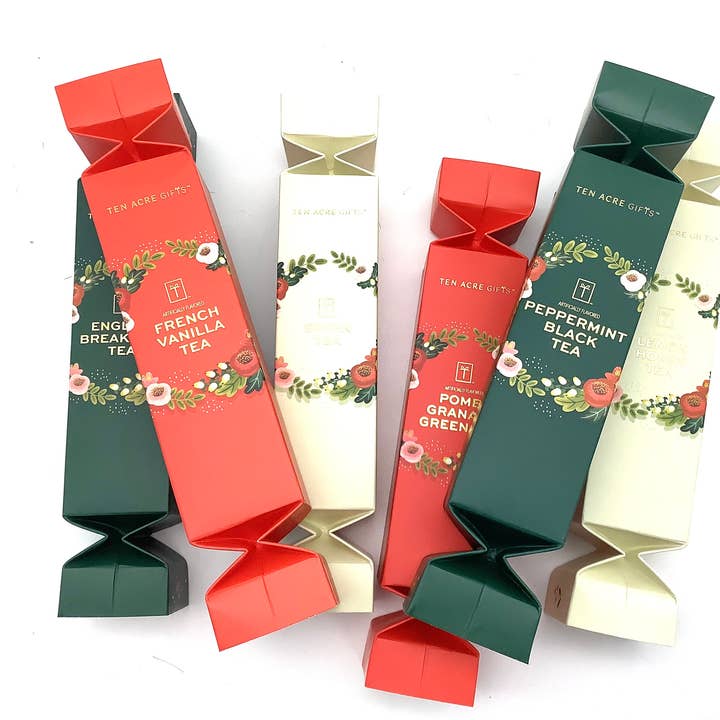 All Little Cute Things - Wholesale Tea Bags - Floral Party Crackers Teas Assorted Flavors and Color Box0