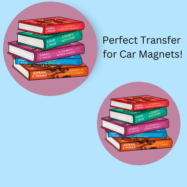 Boekenstapel 4,5" UV DTF (perfect voor automagneten) voor wholesale door Anthroverse