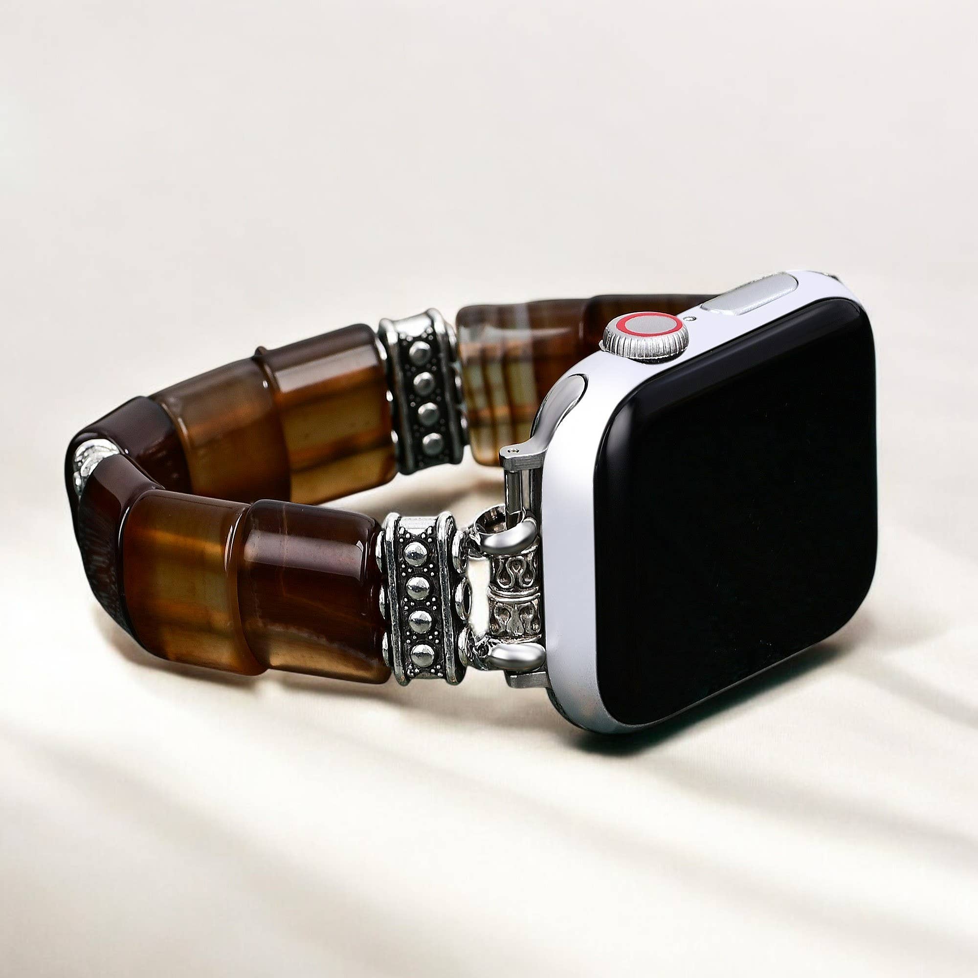 Cape Diablo - Venta al por mayor Correas de reloj - Unisex - Correa elástica para Apple Watch de ágata de duna etérea0