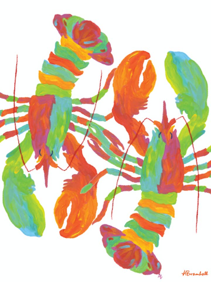 Lefty Lobsters Flour Sack Towel for wholesale by Festive Fish