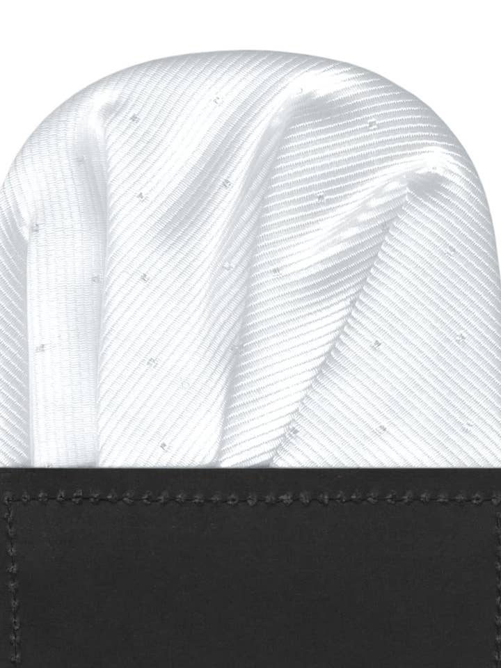 MICROTOPOS SILVER WHITE POCKET HANDKERCHIEF CARDBOARD for wholesale by Josvil