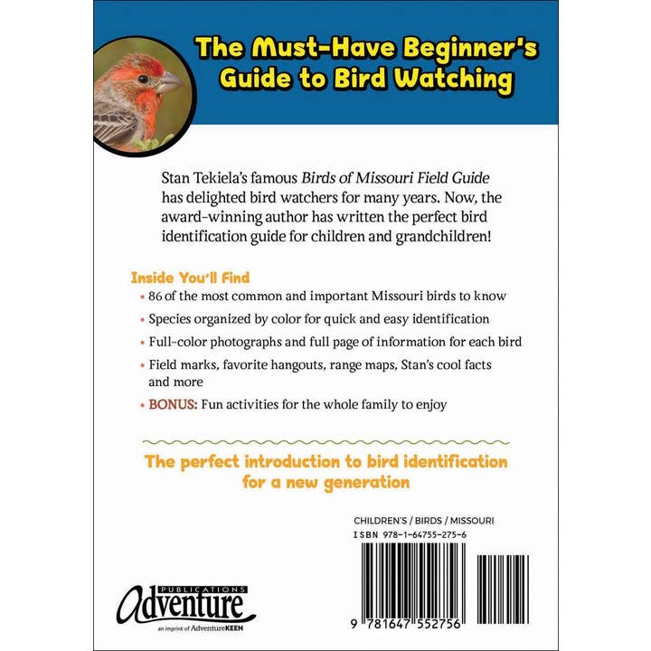 AdventureKEEN - Wholesale Book - Kids - Kids' Guide to Birds of Missouri