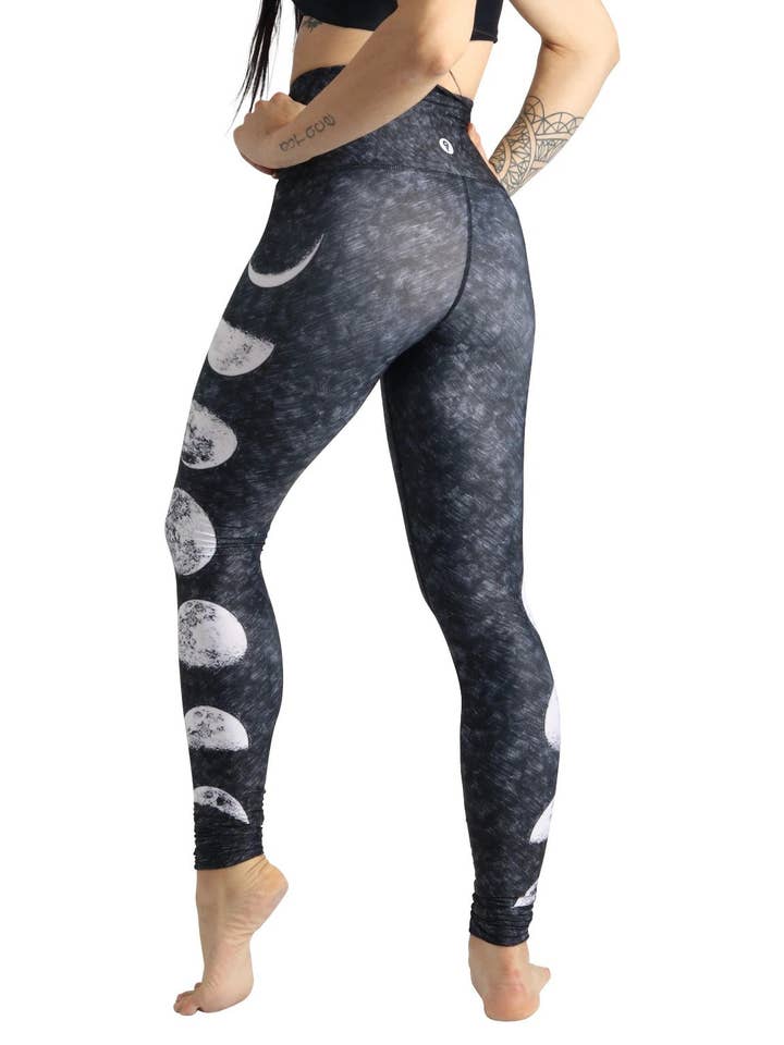 Yoga Democracy - Wholesale Athletic/Lounge Leggings - Women's - Just a Dark Moon Phase Printed Yoga Leggings