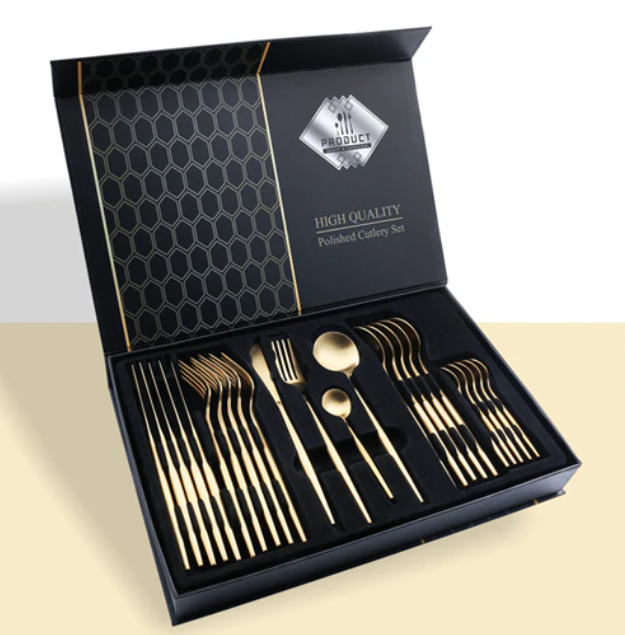 Homerely (We Cover All Import Duties) - Wholesale Assorted Cutlery Set - 24pcs Tableware Set1