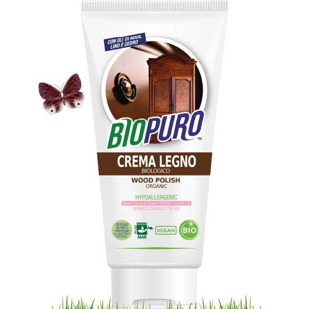 Biopuro - Crème pour bois biologique - Huiles de noix, de lin et de cèdre 200 ml pour la vente par NIVEL SRL SOCIETÀ BENEFIT