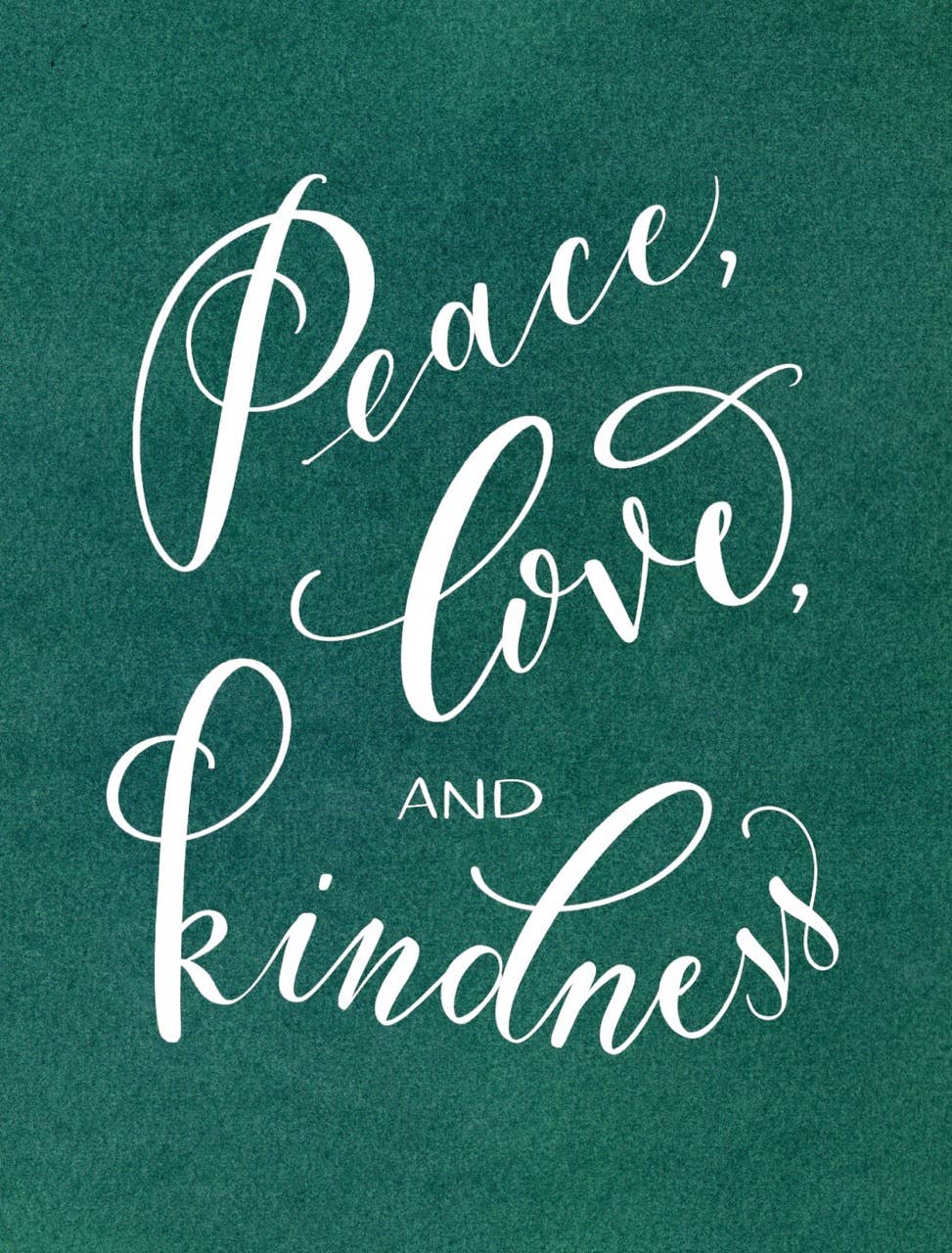 Molly Chidsey Illustration & Design - Wholesale Season's Greetings Card - Peace, Love, and Kindness hand-lettered holiday card1