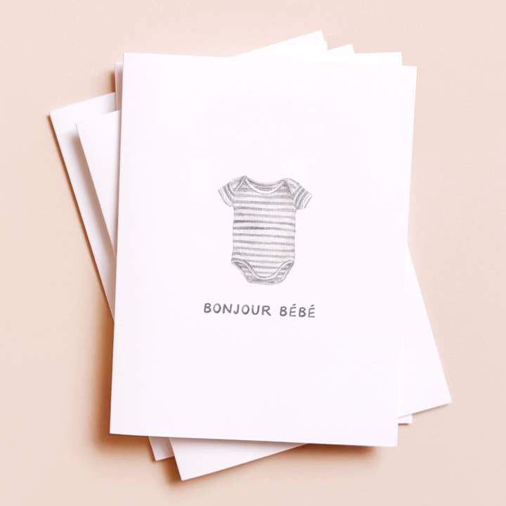 Amy Zhang - Wholesale Baby Card - Bonjour Bébé — French New Baby Card0
