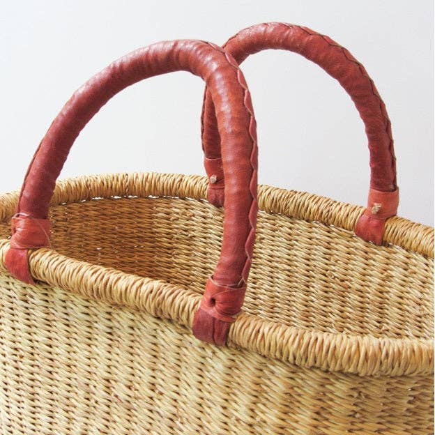 The African Home Goods - Wholesale Basket - African Basket | Oval Bolga Ghana Basket Dye Free1