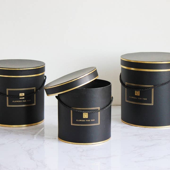 Elegant Design Supply – wholesale Presentbox – Rund blomsterbox i hattmodell «Flowers for You»4