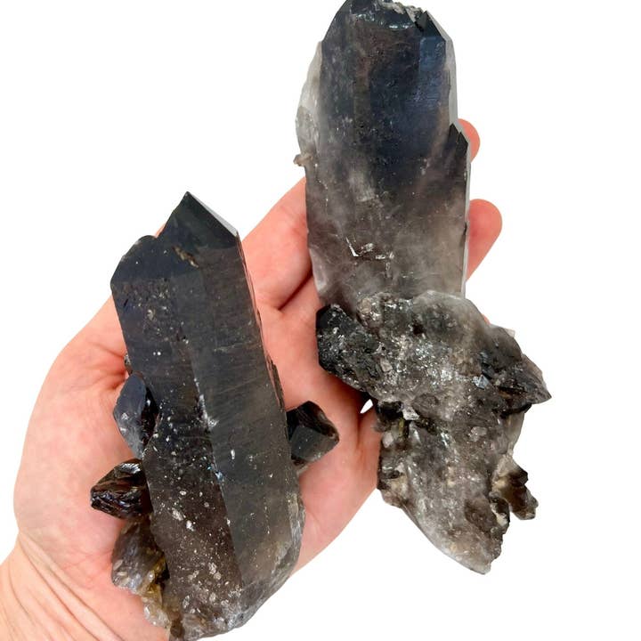 New Moon Beginnings - Wholesale Spiritual Stone/Crystal - Raw Smoky Quartz Cluster with Large Points