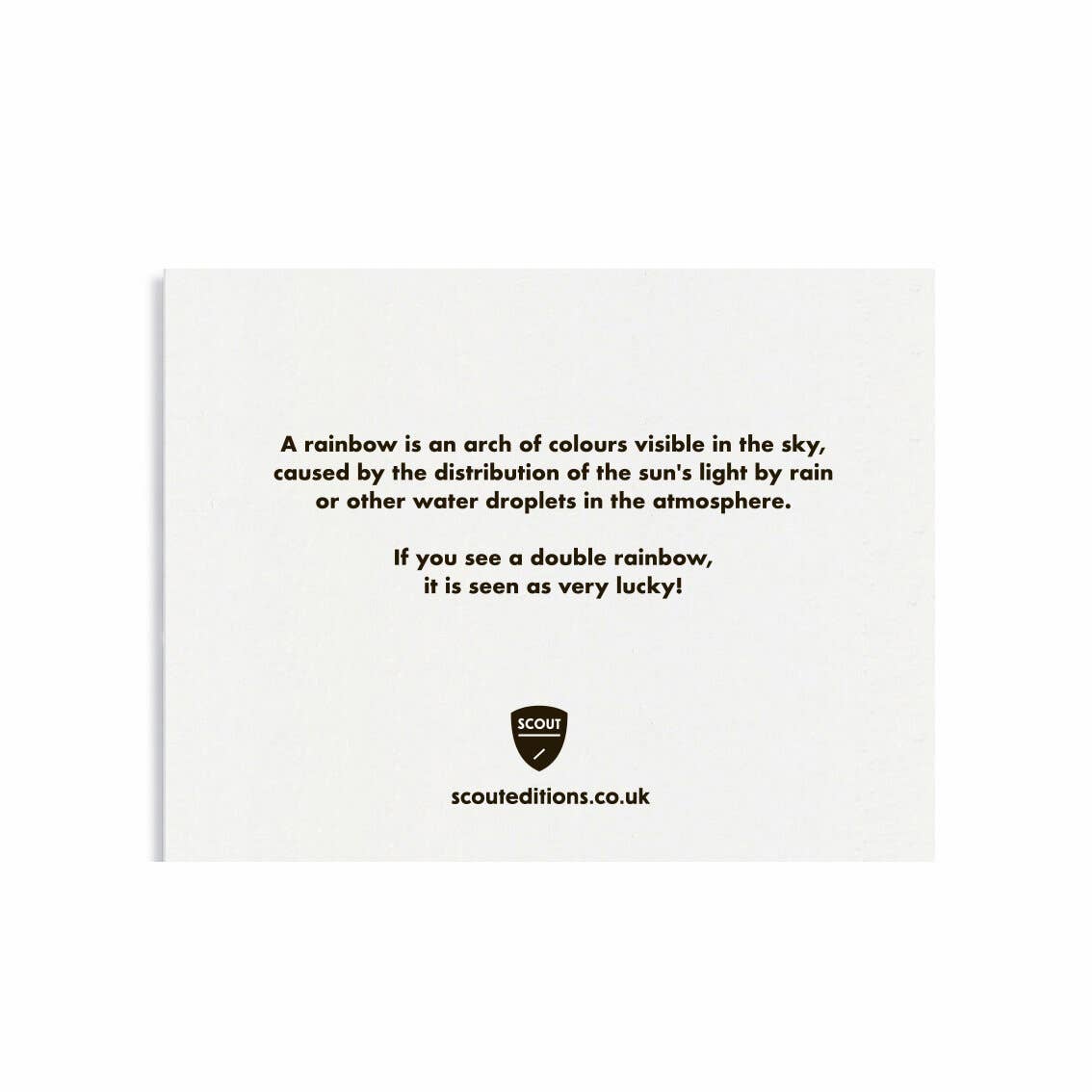 Scout Editions - Vente Carte de vœux classique - Carte mini arc-en-ciel1