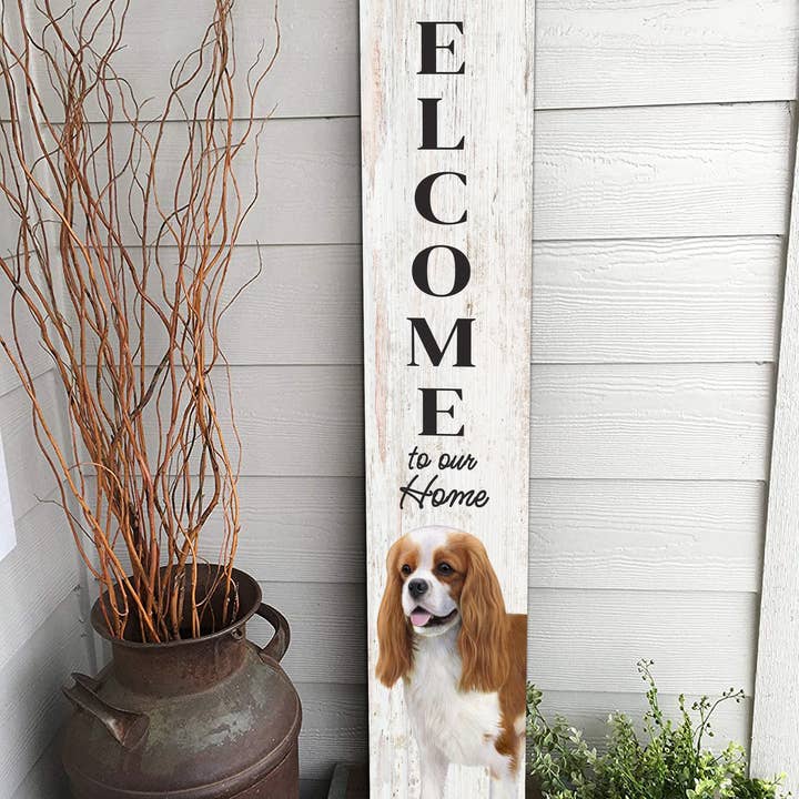 King Charles Cavalier Welcome sign for wholesale by E&S Pets