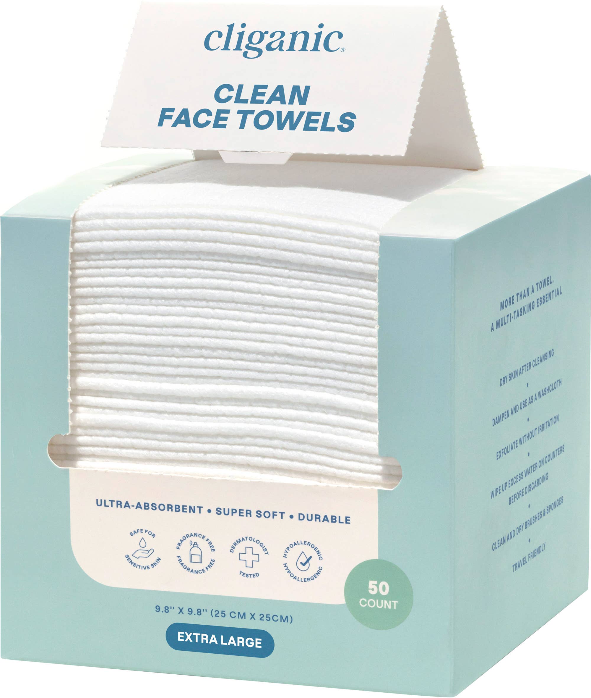 Cliganic - Wholesale Face & Body Wipes - Clean Face Towels XL0