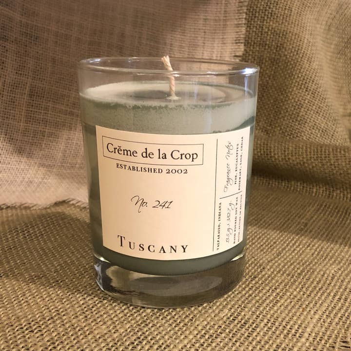 Creme de la Crop, Inc. - Venta al por mayor Velas en tarros - Vela de soja - Toscana (romero y salvia)