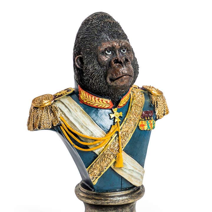 McGowan & Rutherford Ltd - Wholesale Decorative Figurine - Gentry Gorilla Bust Blue0