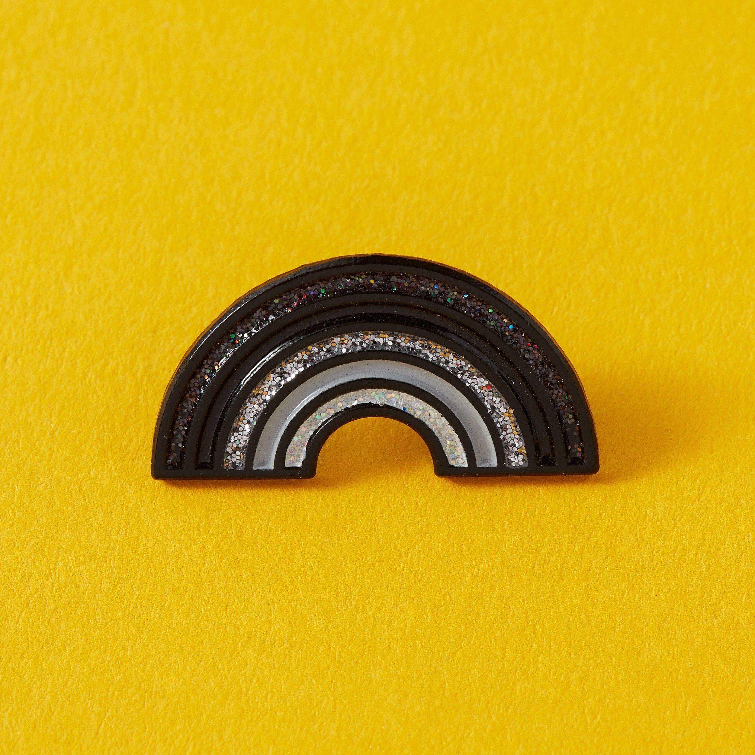 Punky Pins – wholesale Lapel pin/button – Black Rainbow Enamel Pin2